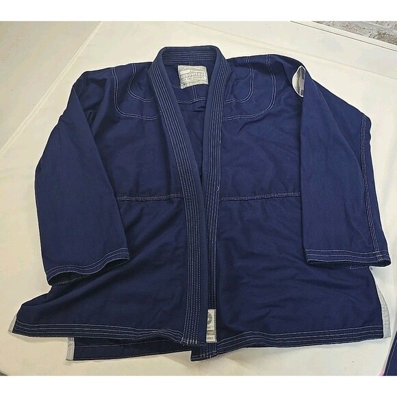 Gold BJJ Aeroweave  Lightweight Blue BJJ Gi Uniform Set A3H 100% Cotton *READ** - Picture 2 of 15